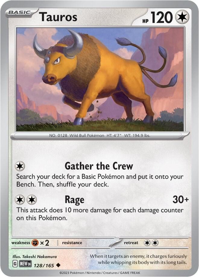 Tauros 128/165 (SV: Scarlet & Violet 151)  | Good Games Adelaide SA