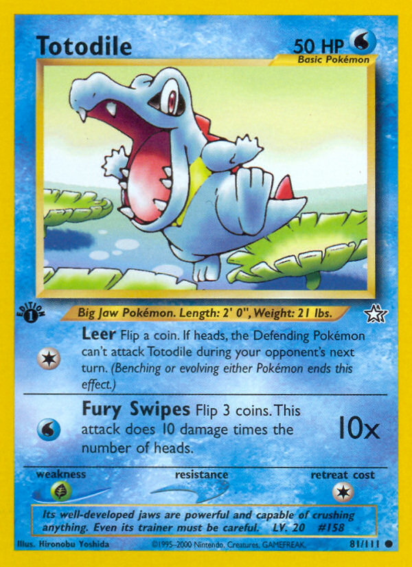 Totodile (81/111) [Neo Genesis 1st Edition] | Good Games Adelaide SA