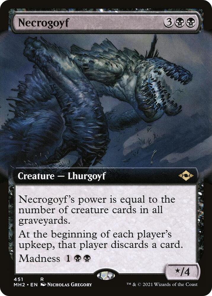 Necrogoyf Extended Art 451 (Modern Horizons 2)  - Foil | Good Games Adelaide SA