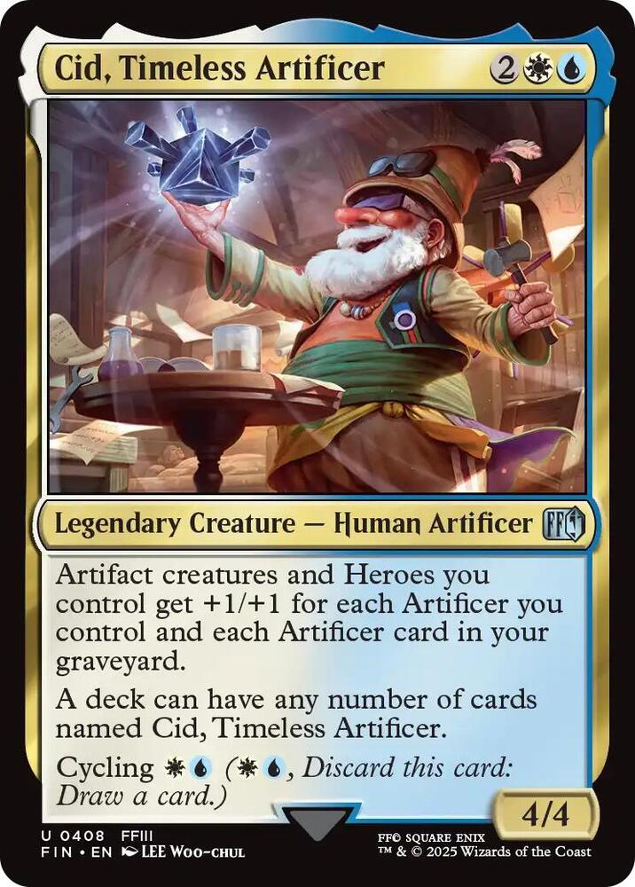 Cid, Timeless Artificer 408 (FINAL FANTASY)  - Foil | Good Games Adelaide SA