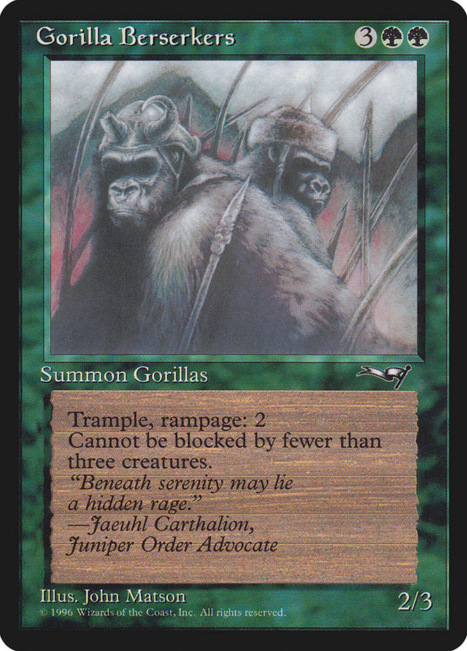 Gorilla Berserkers (Mouths Closed) [Alliances] | Good Games Adelaide SA