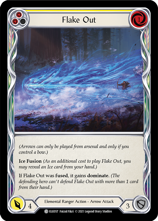 Flake Out (Yellow) [ELE057] (Tales of Aria)  1st Edition Rainbow Foil | Good Games Adelaide SA