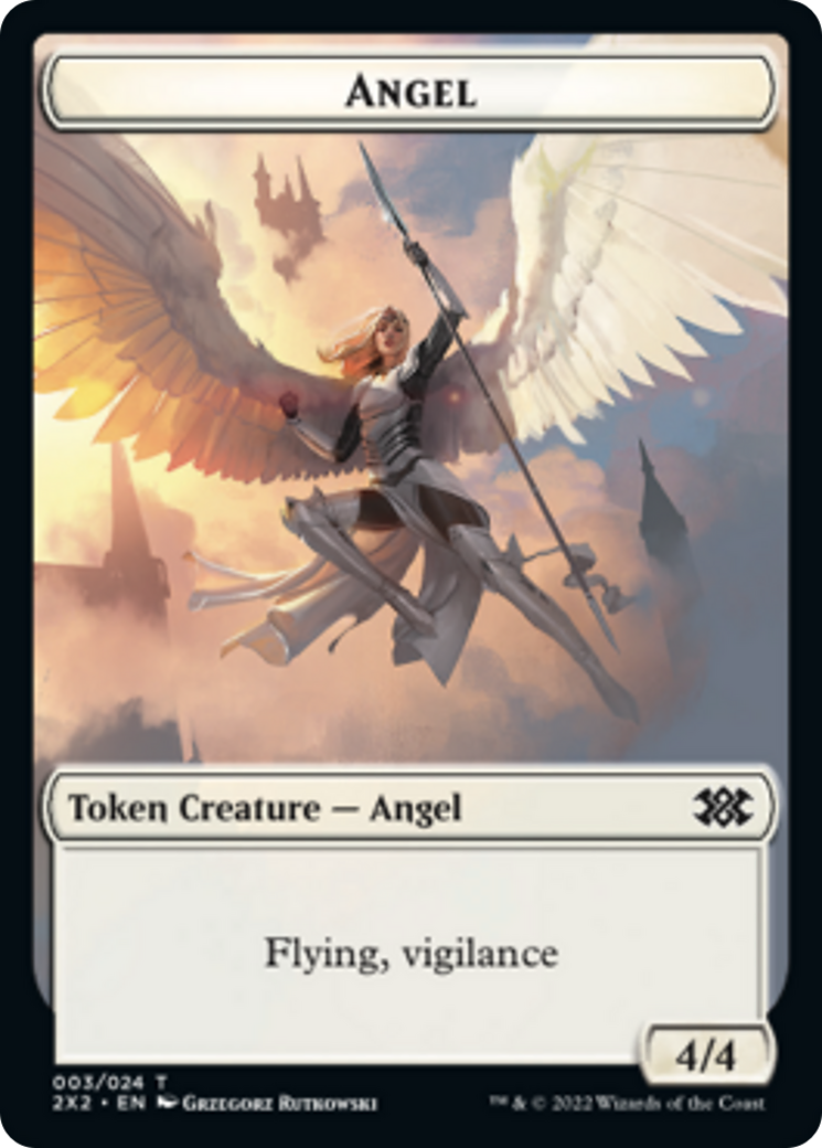 Drake // Angel Double-sided Token [Double Masters 2022 Tokens] | Good Games Adelaide SA