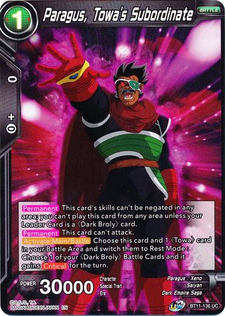 Paragus, Towa's Subordinate [BT11-136] | Good Games Adelaide SA