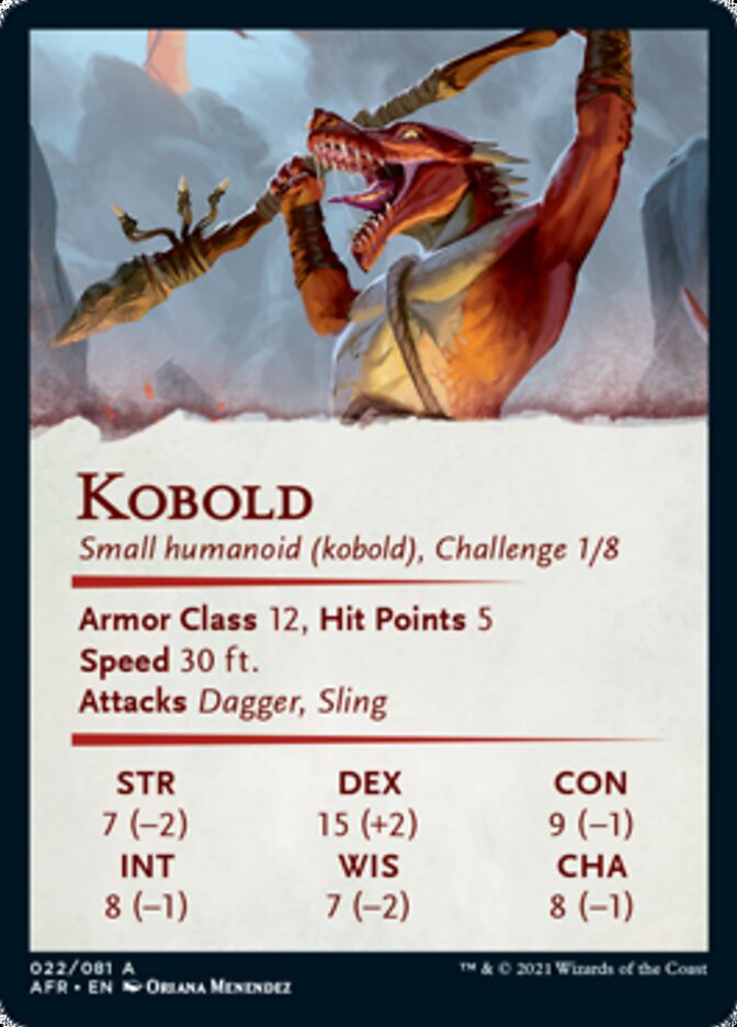 Kobold Art Card (Gold-Stamped Signature) [Dungeons & Dragons: Adventures in the Forgotten Realms Art Series] | Good Games Adelaide SA