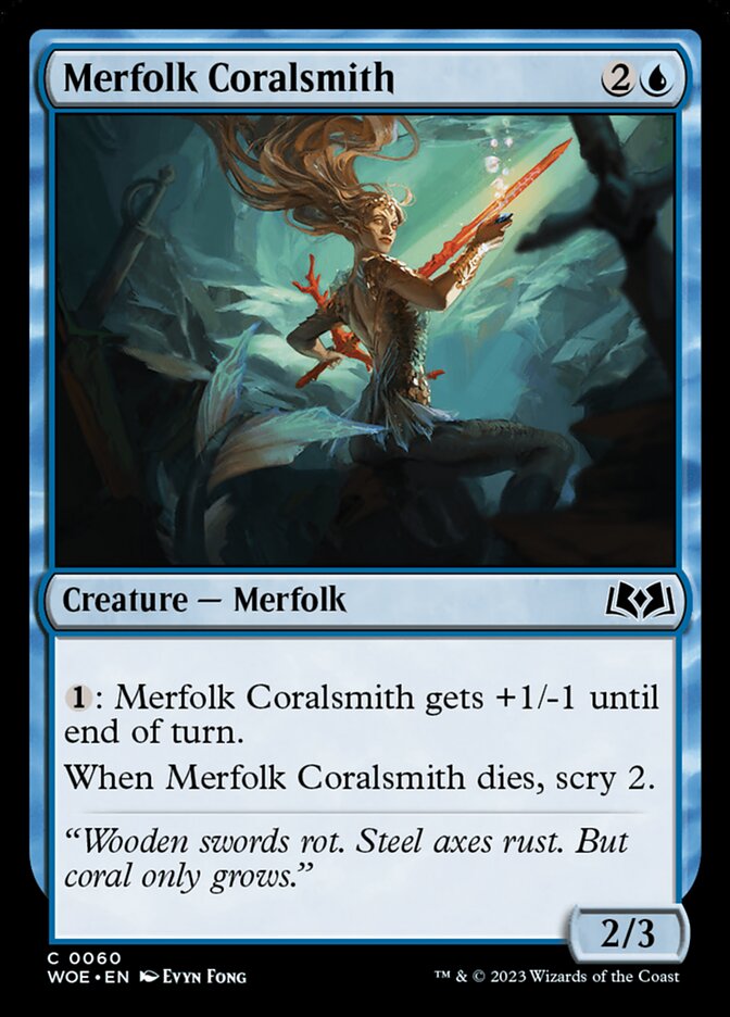 Merfolk Coralsmith 60 (Wilds of Eldraine)  - Foil | Good Games Adelaide SA