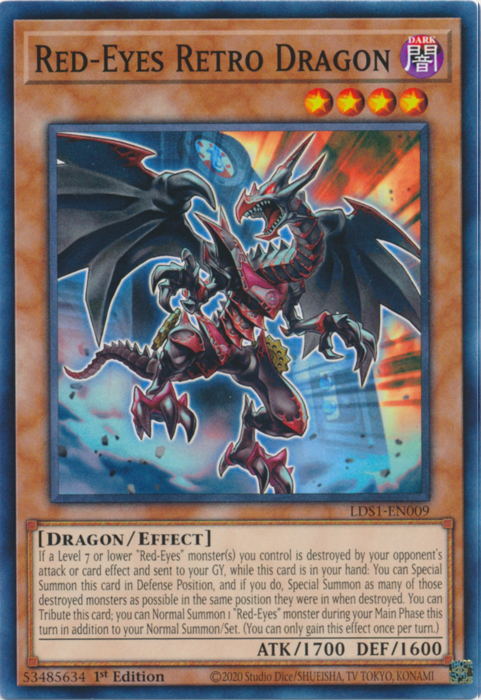 Red-Eyes Retro Dragon [LDS1-EN009] Common | Good Games Adelaide SA