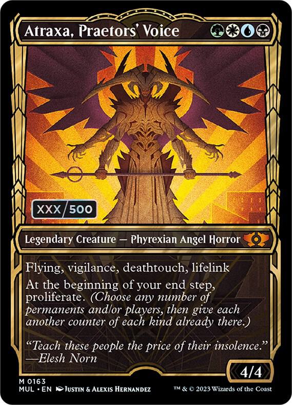Atraxa, Praetors' Voice Seralized 163 (March of the Machine: Multiverse Legends)  - Double Rainbow Foil | Good Games Adelaide SA