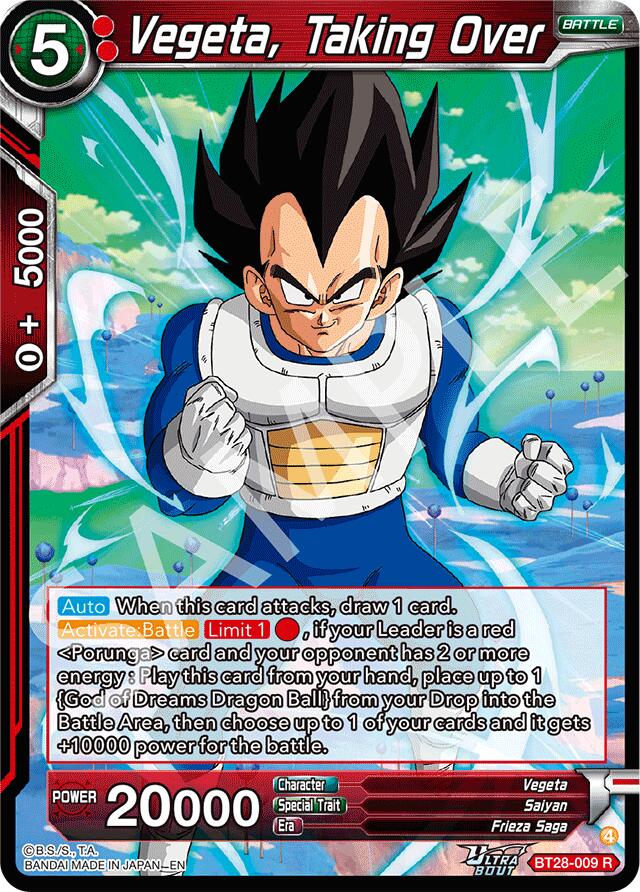 Vegeta, Taking Over (BT28-009) [Prismatic Clash] | Good Games Adelaide SA