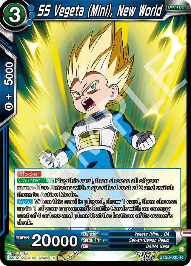 SS Vegeta (Mini), New World (BT28-035) [Prismatic Clash] | Good Games Adelaide SA
