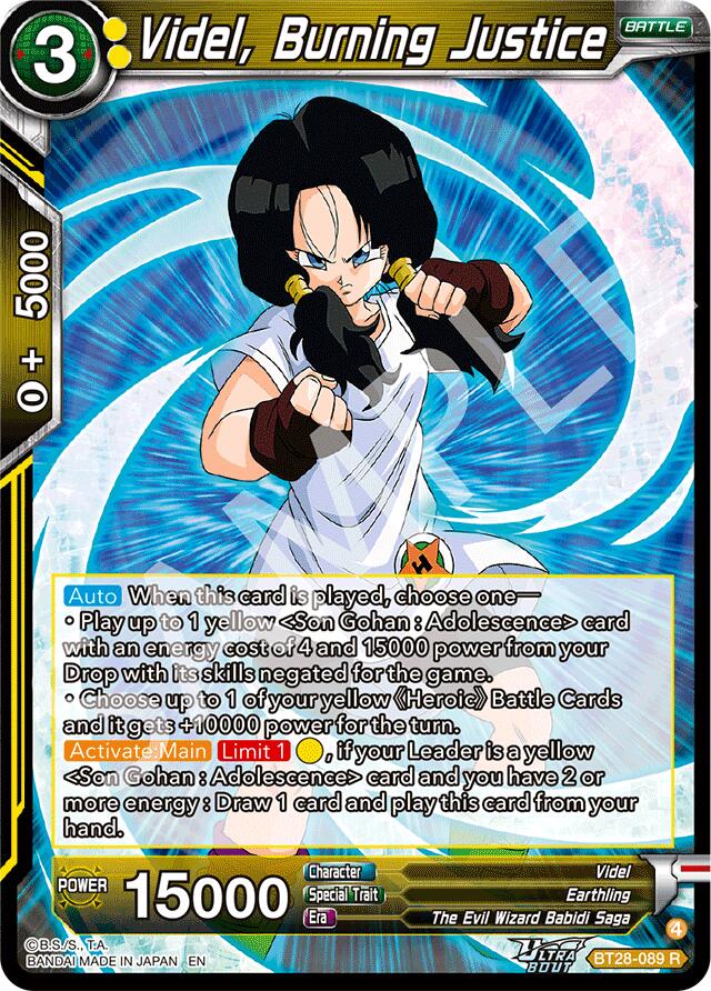 Videl, Burning Justice (BT28-089) [Prismatic Clash] | Good Games Adelaide SA