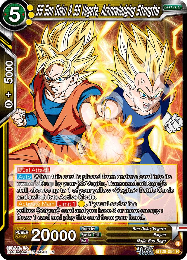 SS Son Goku & SS Vegeta, Acknowledging Strengths (BT28-094) [Prismatic Clash] | Good Games Adelaide SA