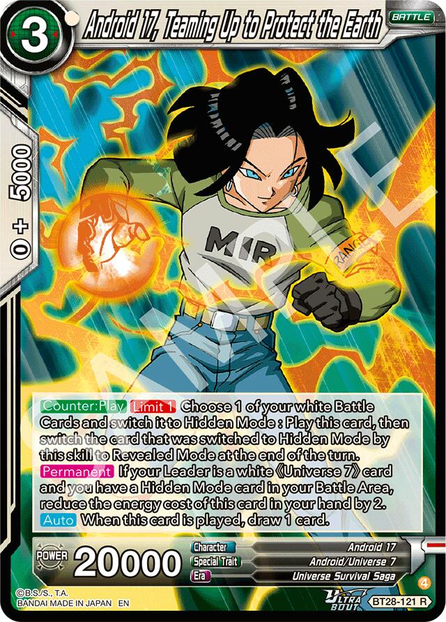 Android 17, Teaming Up to Protect the Earth (BT28-121) [Prismatic Clash] | Good Games Adelaide SA