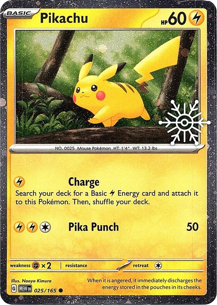 Pikachu (025/165) (Holoiday Calendar) [Miscellaneous Cards] | Good Games Adelaide SA