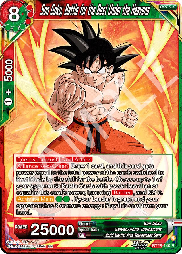 Son Goku, Battle for the Best Under the Heavens (BT28-140) [Prismatic Clash] | Good Games Adelaide SA