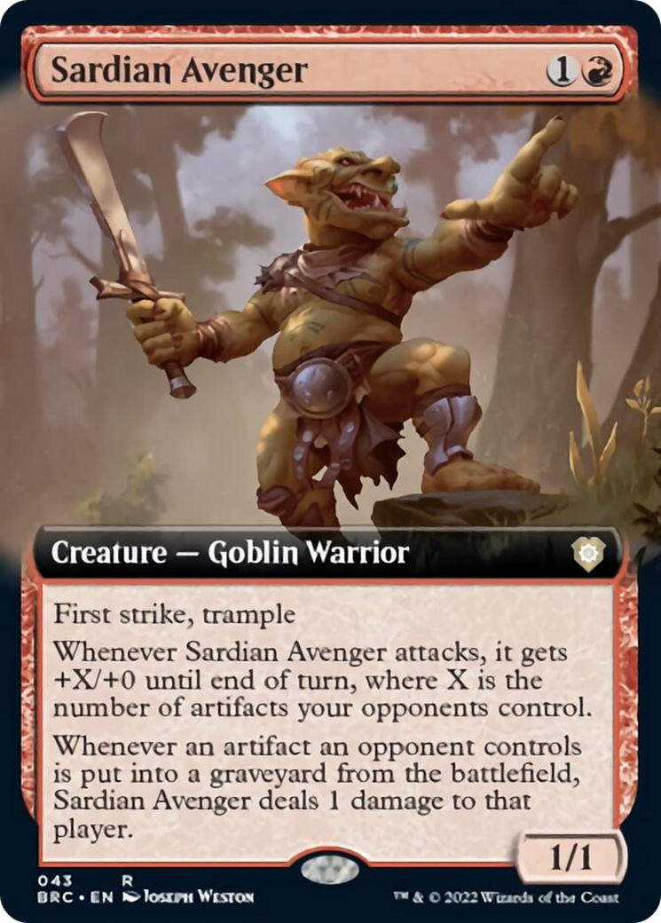 Sardian Avenger (Extended Art) [The Brothers' War Commander] | Good Games Adelaide SA