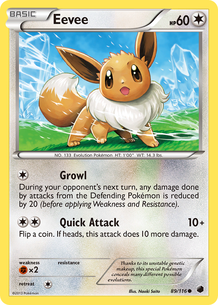 Eevee (89/116) [Black & White: Plasma Freeze] | Good Games Adelaide SA