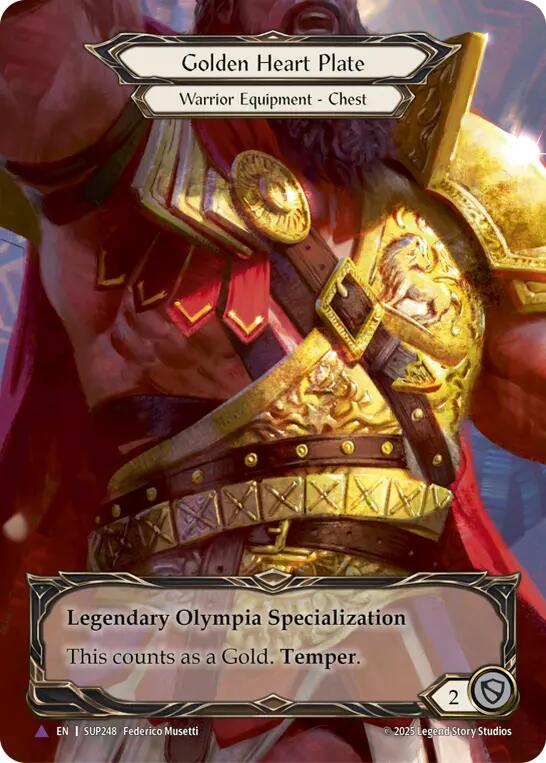 Golden Heart Plate (Marvel) [SUP248] (Super Slam)  Cold Foil | Good Games Adelaide SA