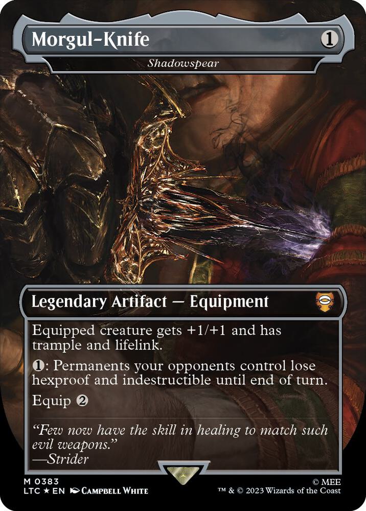 Morgul Knife Shadowspear 383 (Commander: The Lord of the Rings: Tales of Middle-earth)  - Borderless Surge Foil | Good Games Adelaide SA