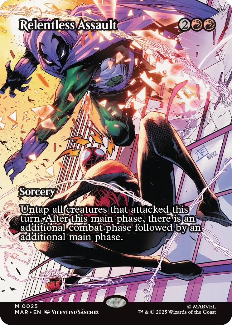Relentless Assault (Borderless) [Marvel's Spider-Man: Eternal-Legal] | Good Games Adelaide SA