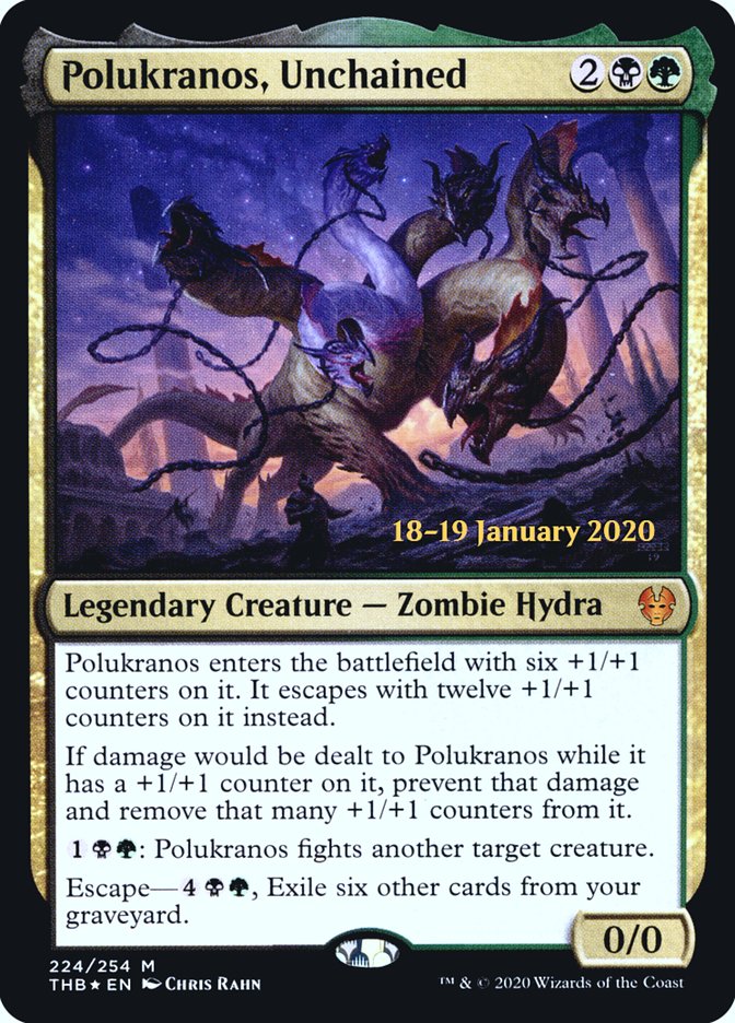 Polukranos, Unchained [Theros Beyond Death Prerelease Promos] | Good Games Adelaide SA