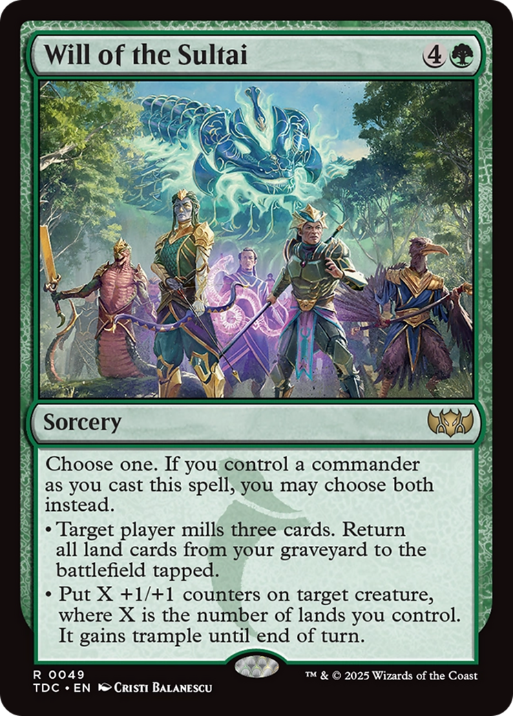 Will of the Sultai [Tarkir: Dragonstorm Commander] | Good Games Adelaide SA