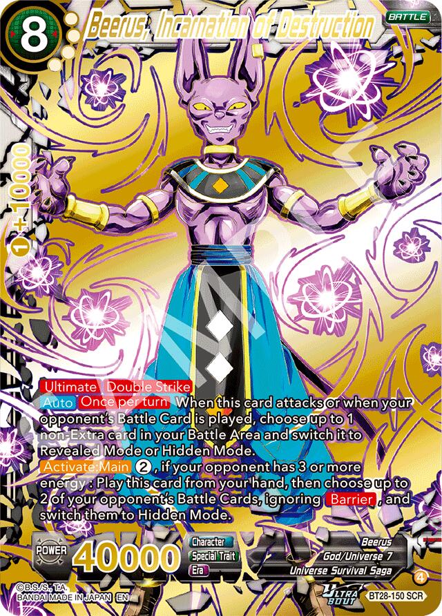 Beerus, Incarnation of Destruction (BT28-150) [Prismatic Clash] | Good Games Adelaide SA