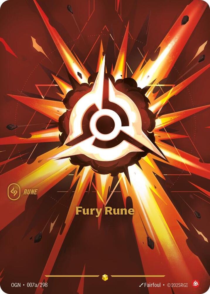 Fury Rune (Alt Art) [Origins] (007a/298) | Good Games Adelaide SA