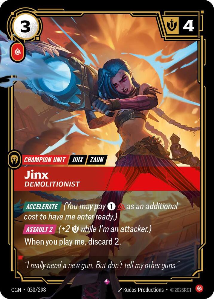 Jinx, Demolitionist [Origins] (030/298) | Good Games Adelaide SA