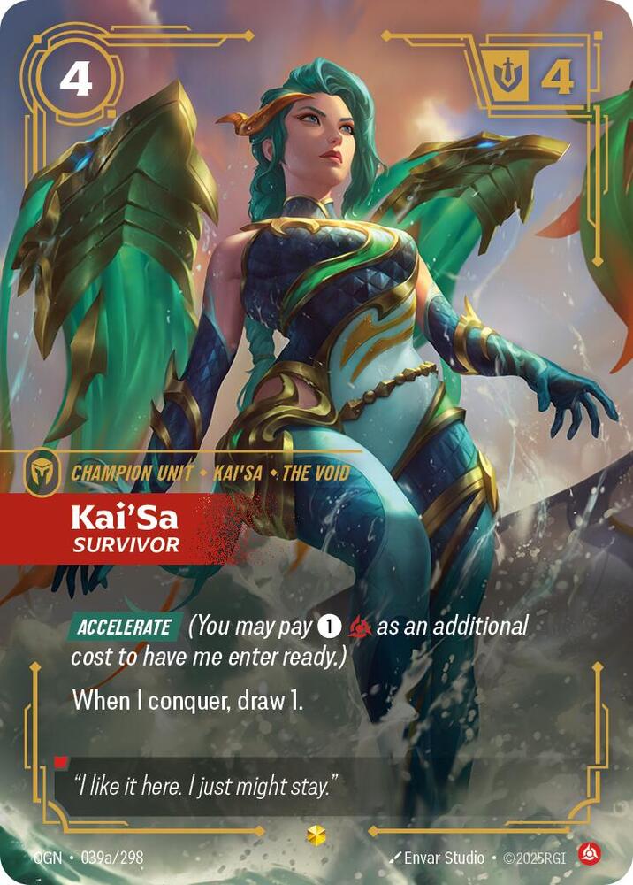 Kai'Sa, Survivor (Alt Art) [Origins] (039a/298) | Good Games Adelaide SA