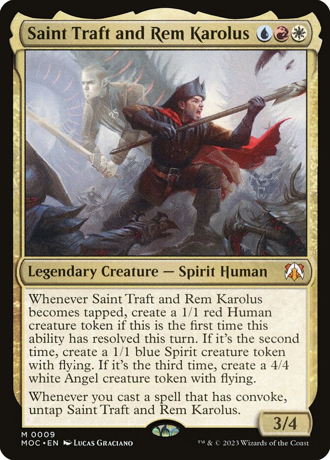 Saint Traft and Rem Karolus 9 (Commander: March of the Machine)  - Foil | Good Games Adelaide SA