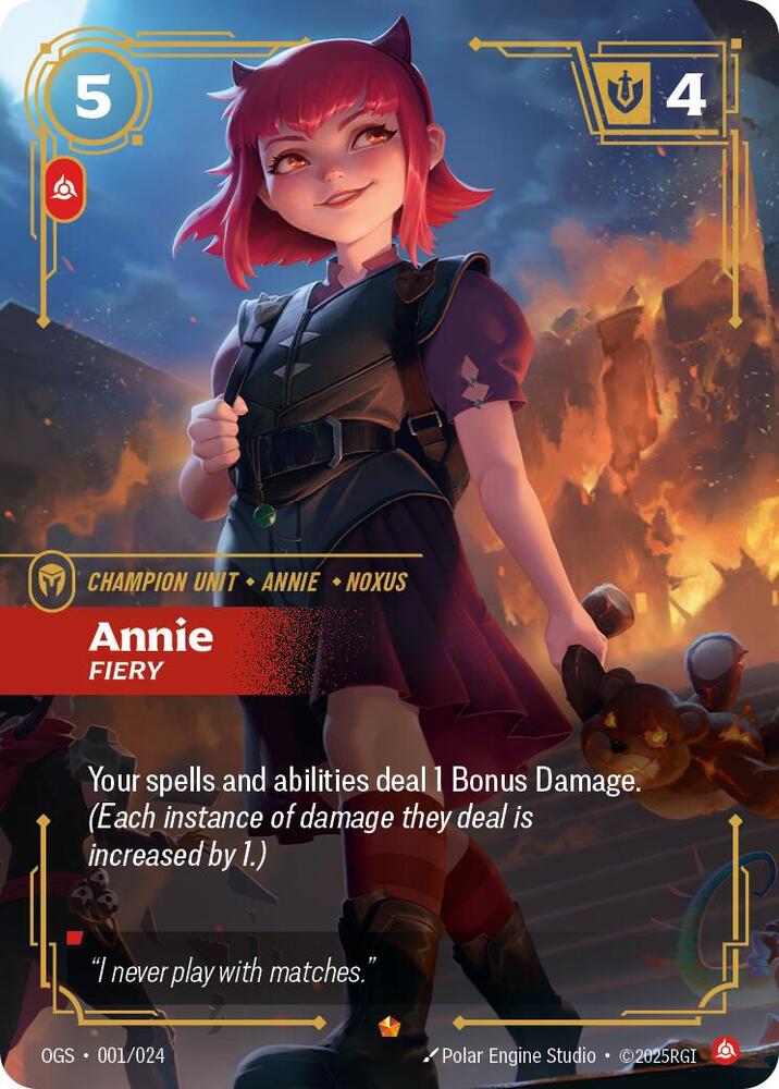 Annie, Fiery [Origins] (001/024) | Good Games Adelaide SA