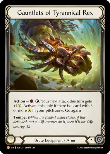 Gauntlets of Tyrannical Rex [SUP125] (Super Slam)  Rainbow Foil | Good Games Adelaide SA