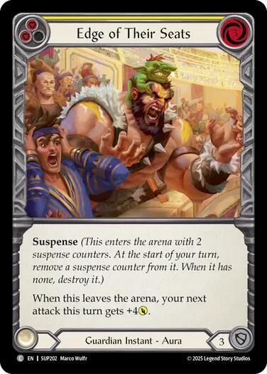 Edge of Their Seats (Yellow) [SUP202] (Super Slam)  Rainbow Foil | Good Games Adelaide SA