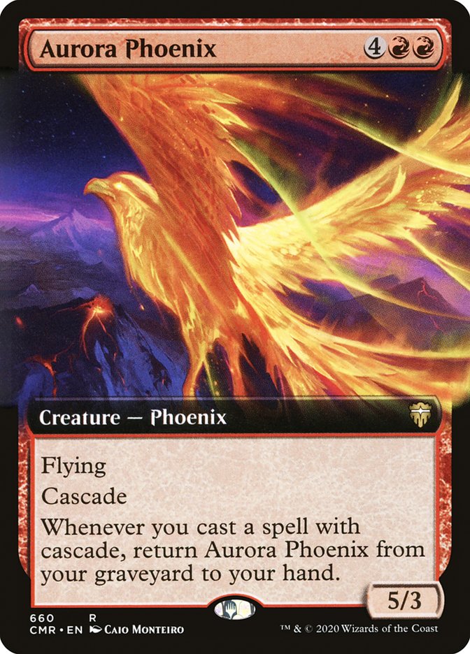 Aurora Phoenix (Extended Art) [Commander Legends] | Good Games Adelaide SA