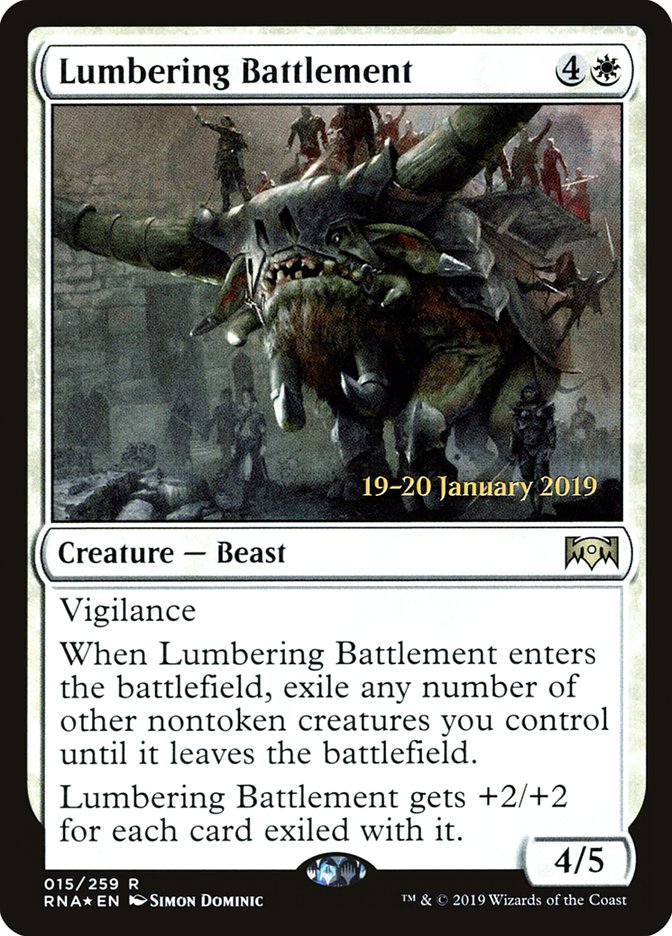 Lumbering Battlement [Ravnica Allegiance Prerelease Promos] | Good Games Adelaide SA