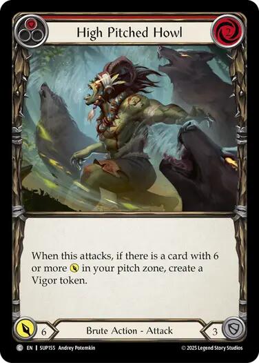 High Pitched Howl (Red) [SUP155] (Super Slam)  Rainbow Foil | Good Games Adelaide SA