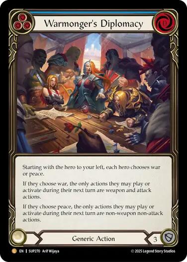 Warmonger's Diplomacy [SUP270] (Super Slam)  Rainbow Foil | Good Games Adelaide SA