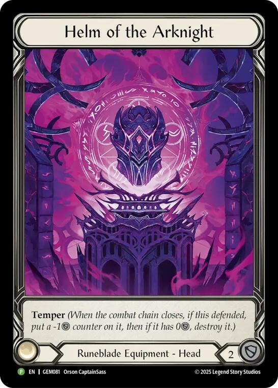 Helm of the Arknight [GEM081] (GEM Pack 3)  Rainbow Foil | Good Games Adelaide SA