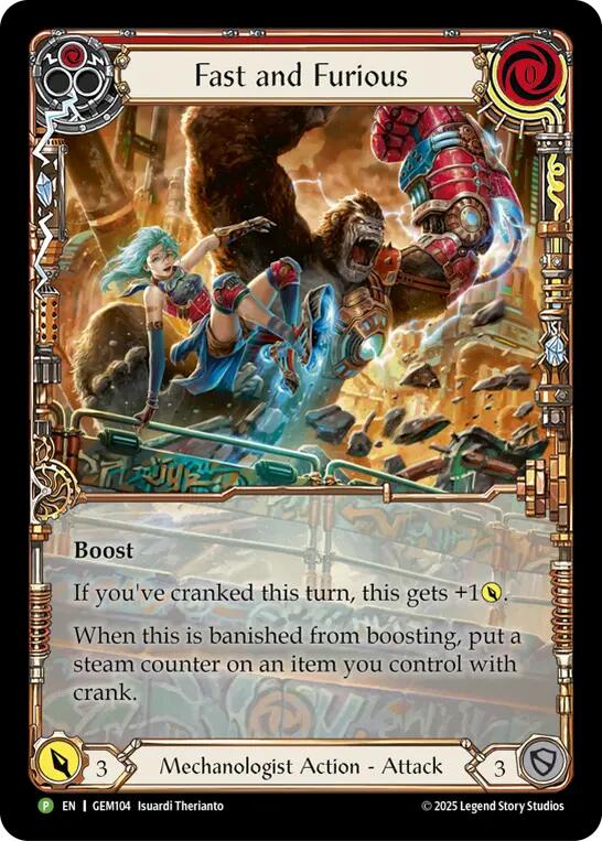 Fast and Furious [GEM104] (GEM Pack 3)  Rainbow Foil | Good Games Adelaide SA