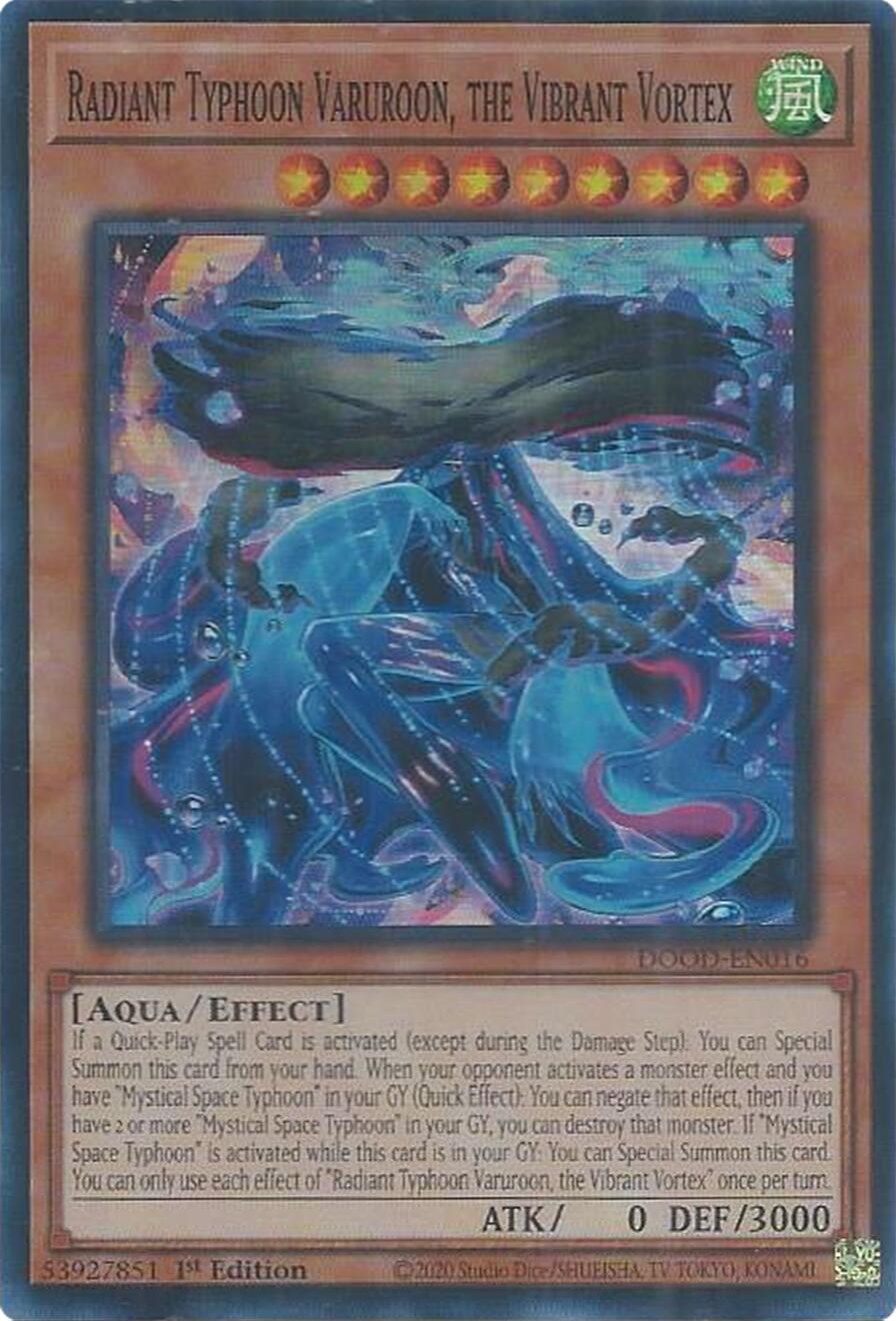 Radiant Typhoon Varuroon, the Vibrant Vortex [DOOD-EN016] Super Rare | Good Games Adelaide SA