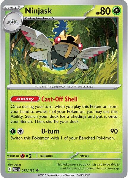 Ninjask (017/132) [Mega Evolutions: Base Set] | Good Games Adelaide SA