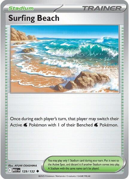 Surfing Beach (129/132) [Mega Evolutions: Base Set] | Good Games Adelaide SA