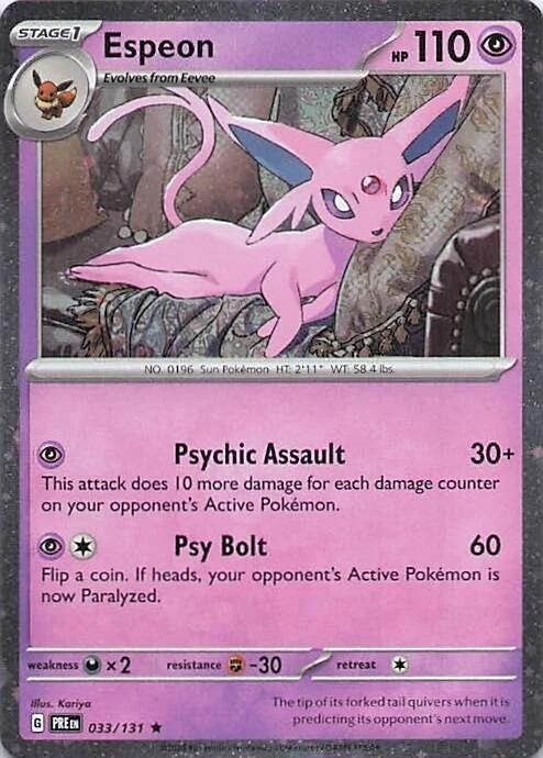 Espeon (033/131) (Cosmos Holo) [Miscellaneous Cards] | Good Games Adelaide SA