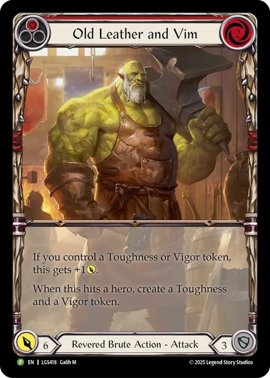 Old Leather and Vim [LGS418] (Promo)  Cold Foil | Good Games Adelaide SA
