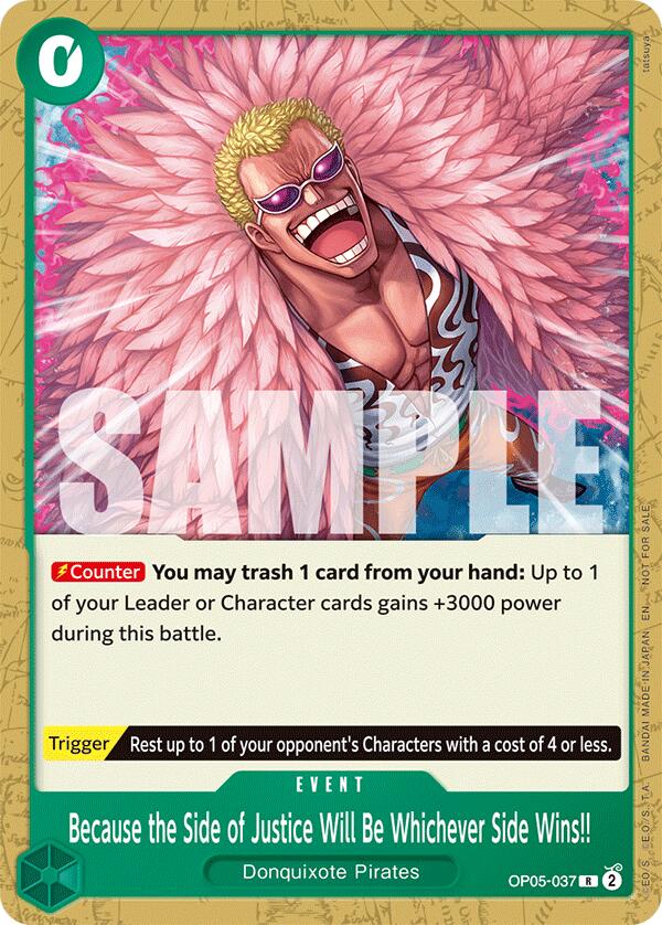 Because the Side of Justice Will Be Whichever Side Wins!! (Tournament Pack 2025 Vol. 4) [One Piece Promotion Cards] | Good Games Adelaide SA