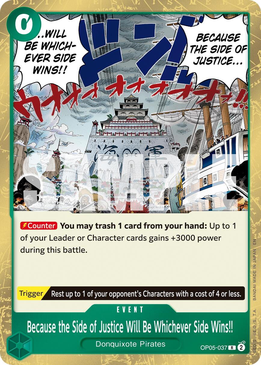 Because the Side of Justice Will Be Whichever Side Wins!! (Reprint) [Premium Booster -The Best- Vol. 2] | Good Games Adelaide SA