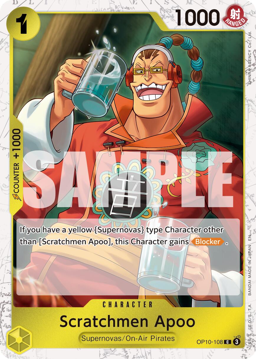 Scratchmen Apoo (OP10-108) (Pirate Foil) [Premium Booster -The Best- Vol. 2] | Good Games Adelaide SA