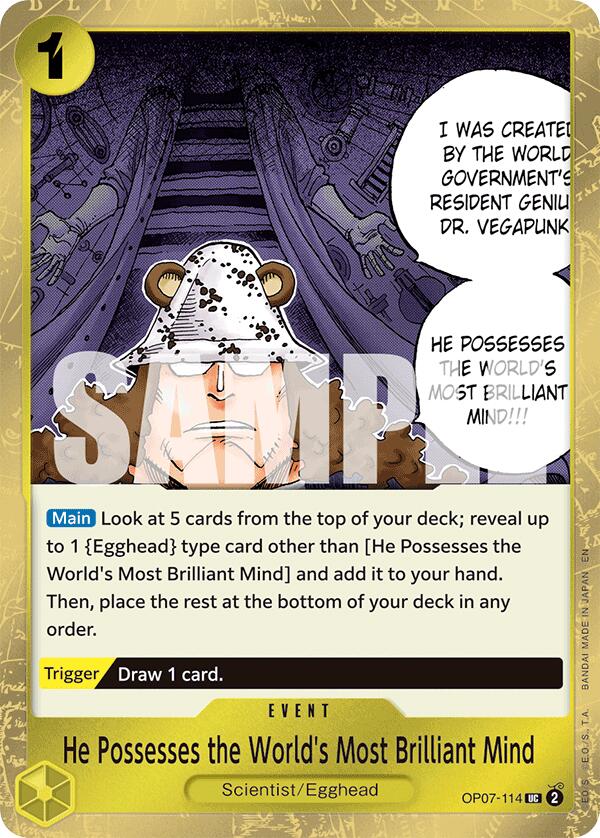 He Possesses the World's Most Brilliant Mind (Pirate Foil) [Premium Booster -The Best- Vol. 2] | Good Games Adelaide SA