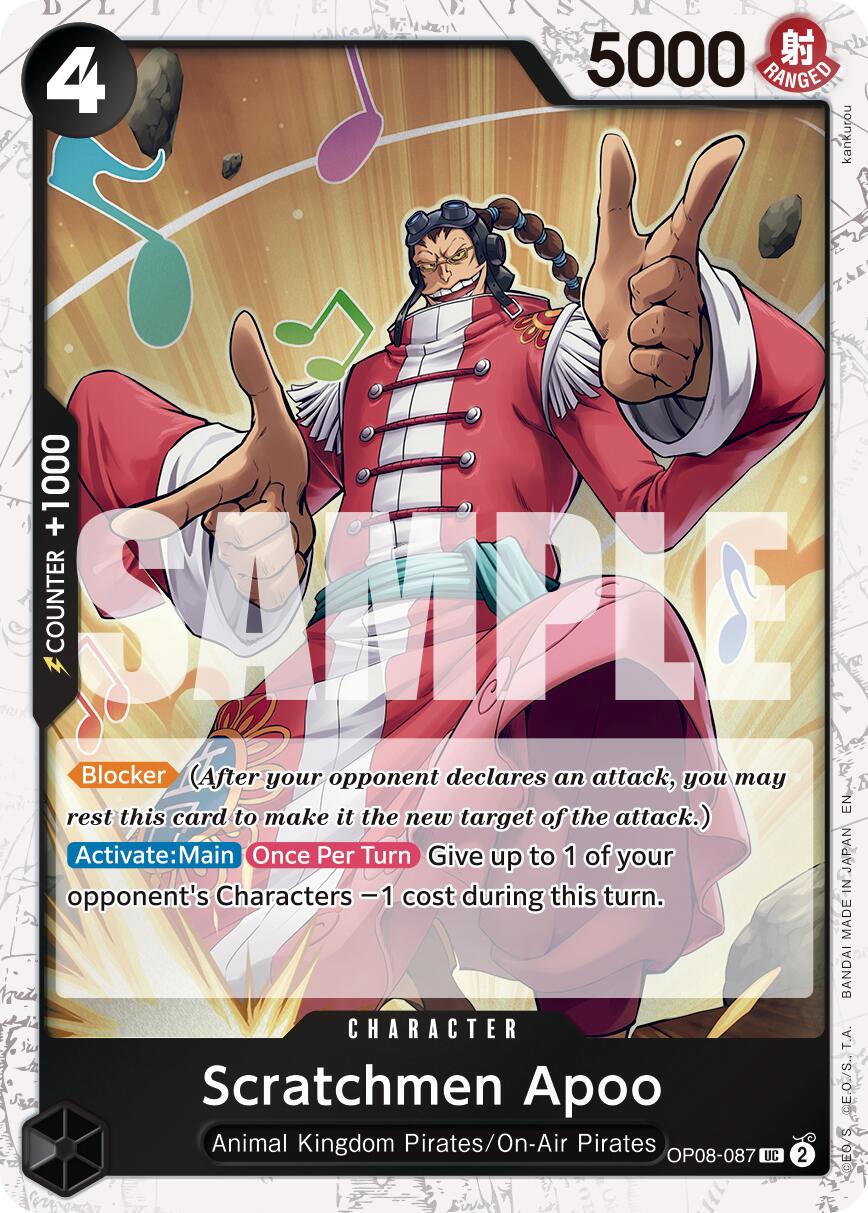 Scratchmen Apoo (OP08-087) (Pirate Foil) [Premium Booster -The Best- Vol. 2] | Good Games Adelaide SA